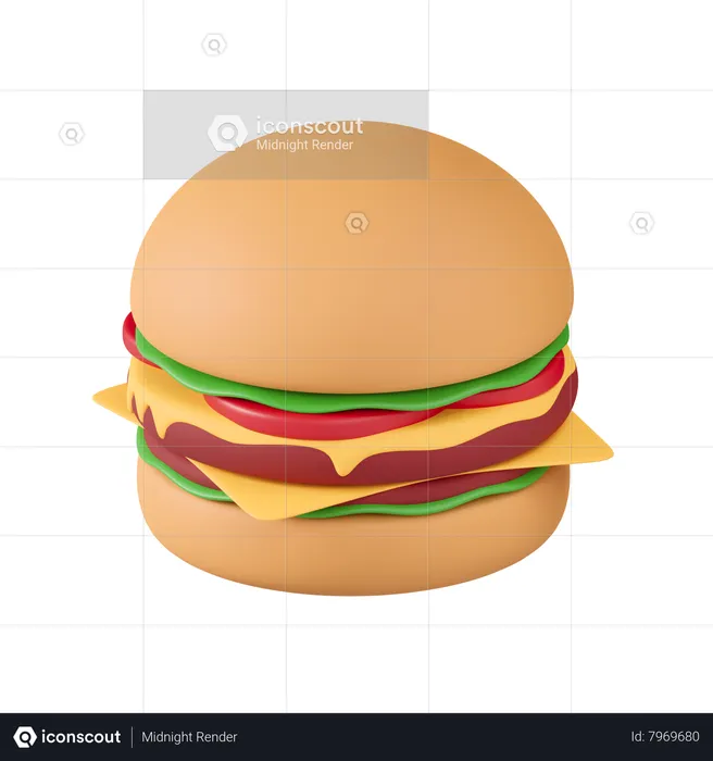 Hamburger  3D Icon