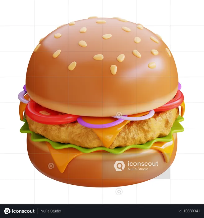 Hamburguesa  3D Icon