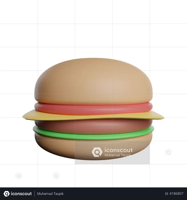 Hamburguesa  3D Illustration