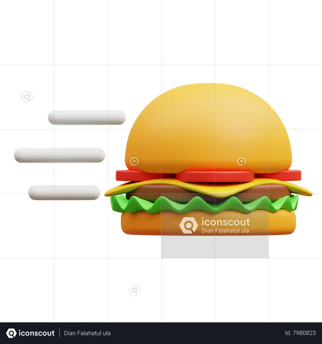 Hamburguesa  3D Icon