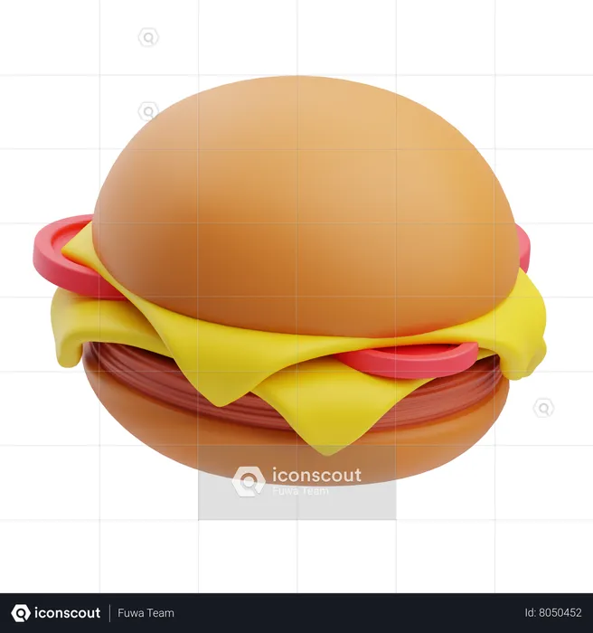 Hamburguesa  3D Icon