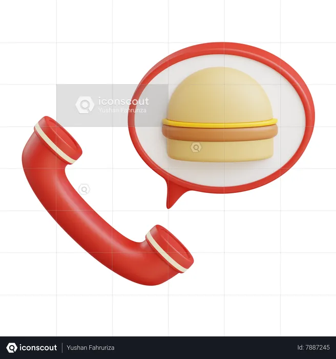 Hamburguesa pedir comida  3D Icon