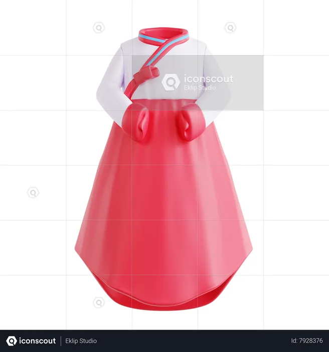 Hanbok Dress  3D Icon