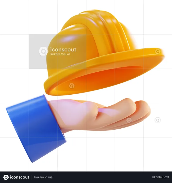 Hand And Helmet  3D Icon