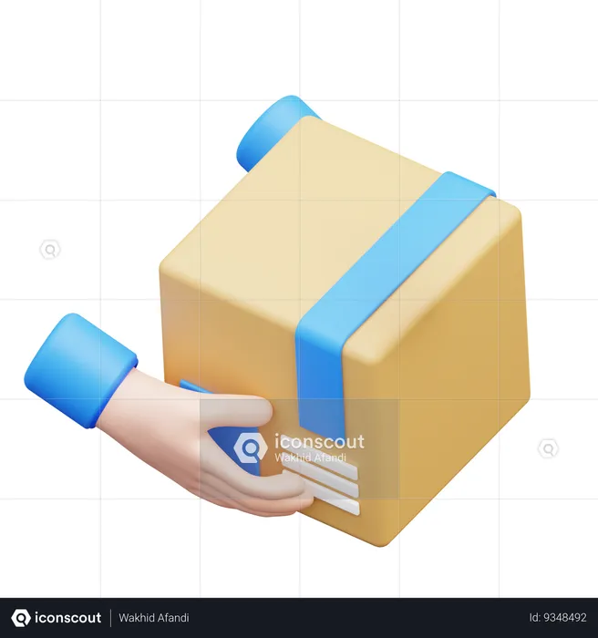 Hand And Package  3D Icon