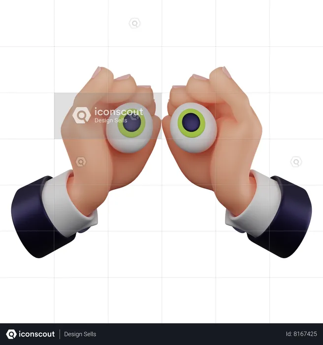 Hand Binocular  3D Icon