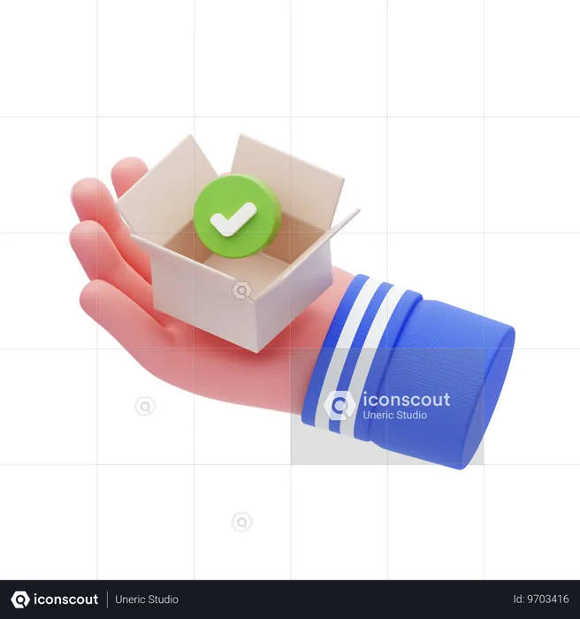 Hand Carrying Package Received  3D Icon