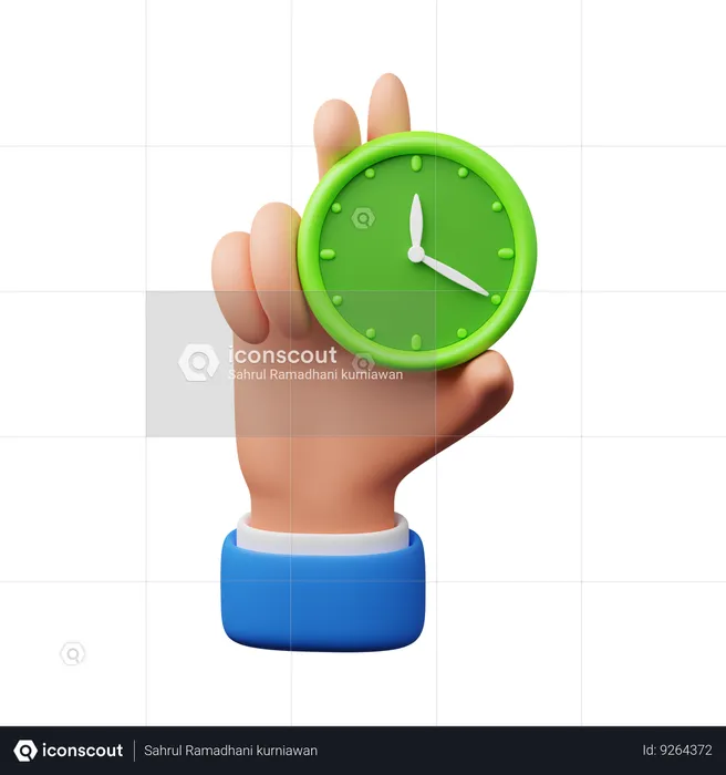 Hand carrying watch  3D Icon