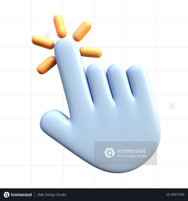 Hand Cursor Click  3D Icon