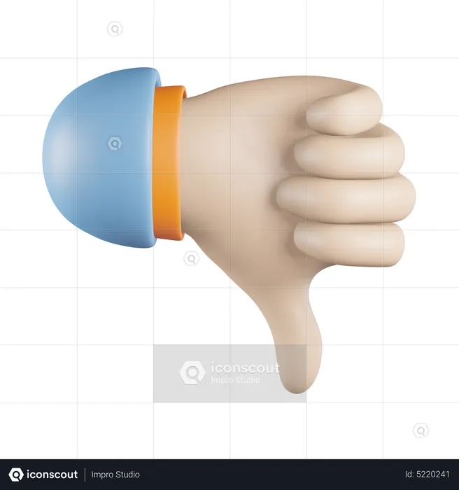 Hand Dislike  3D Icon