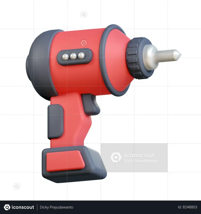 Hand Drill  3D Icon