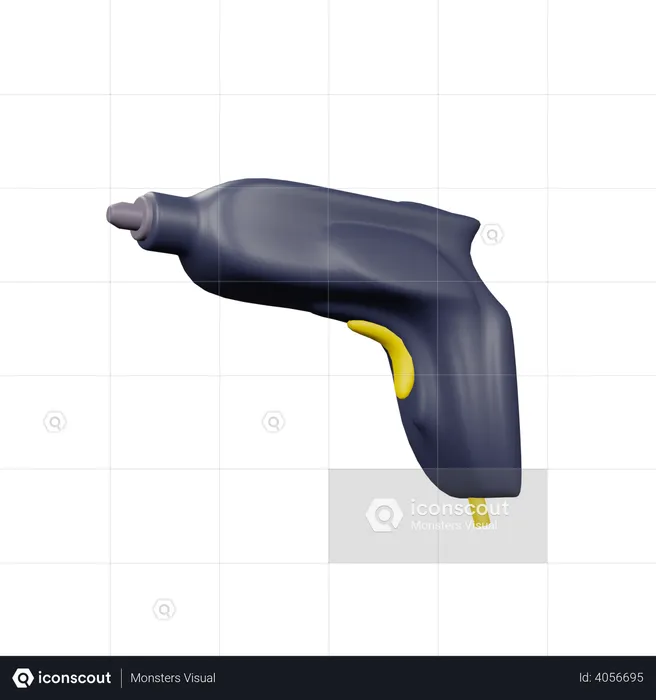 Hand drill  3D Illustration