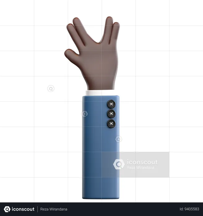 Hand Gesture  3D Icon