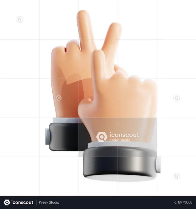 Hand Gesture  3D Icon