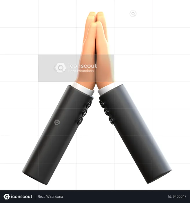 Hand Gesture Apologize  3D Icon