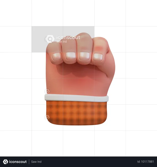 Hand gesture asking for help  3D Icon