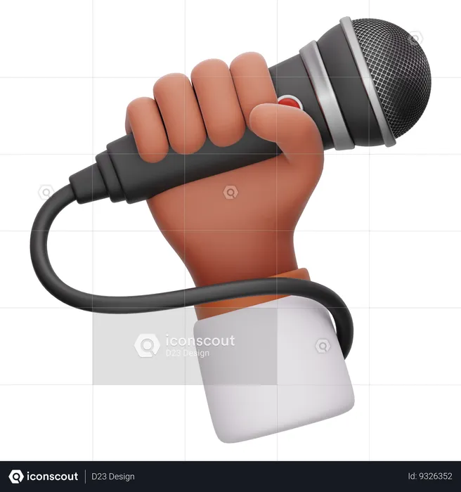 Hand Gesture Journalist  3D Icon