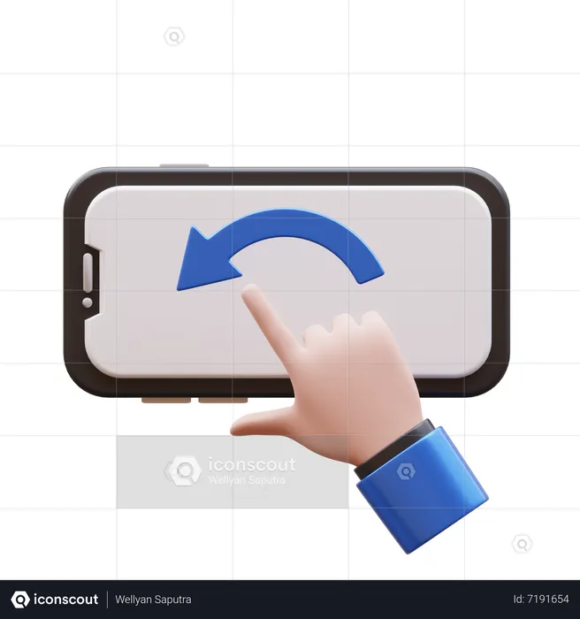 Hand Gesture Rotate  3D Icon