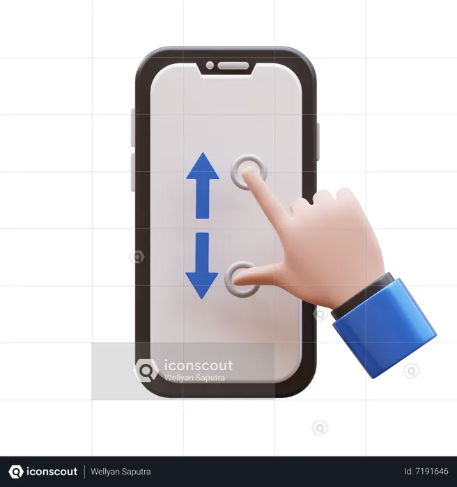Hand Gesture Zoom Out  3D Icon
