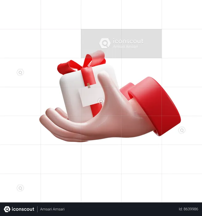 Hand Gift  3D Icon