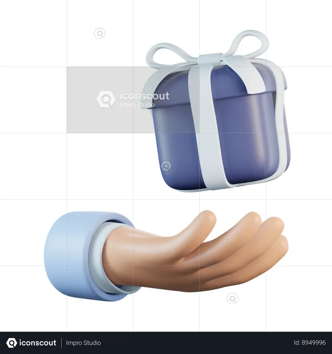 Hand Giving Gift  3D Icon