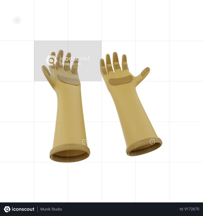 Hand Gloves  3D Icon