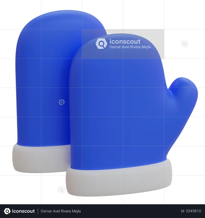 Hand Gloves  3D Illustration
