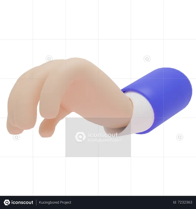 HAND GRAB Emoji 3D Icon
