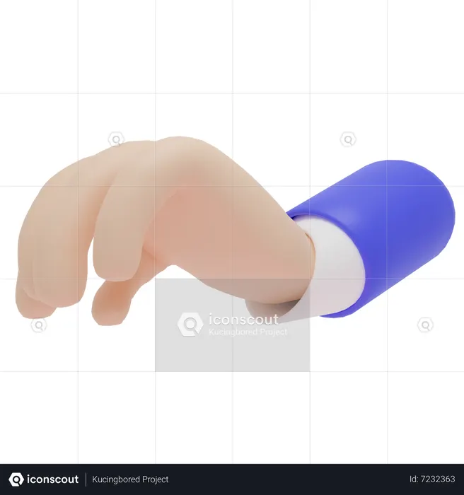 HAND GRAB Emoji 3D Icon download in PNG, OBJ or Blend format