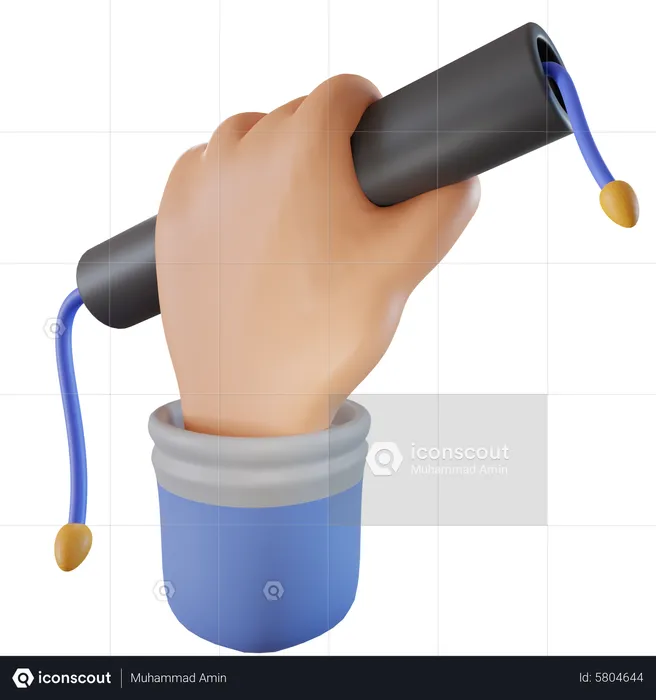 Hand Grab Graduation  3D Icon