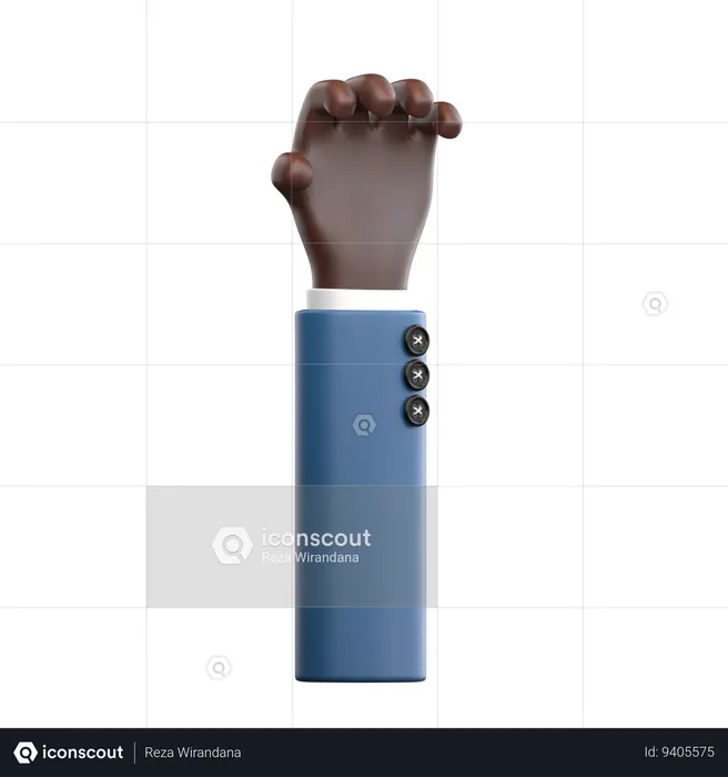 Hand Gripping Gesture  3D Icon