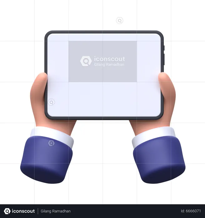 Hand hält Tablet  3D Icon