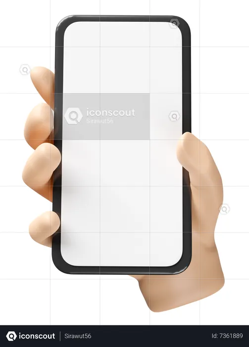 Hand hält Telefon  3D Icon