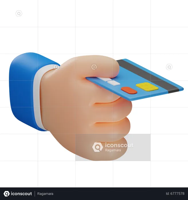 Hand Hold Card  3D Icon