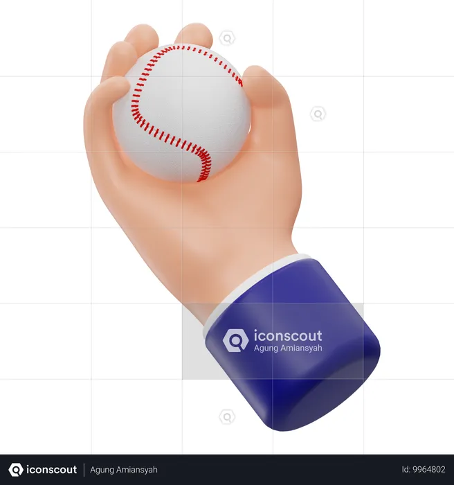 Hand Holding Ball  3D Icon