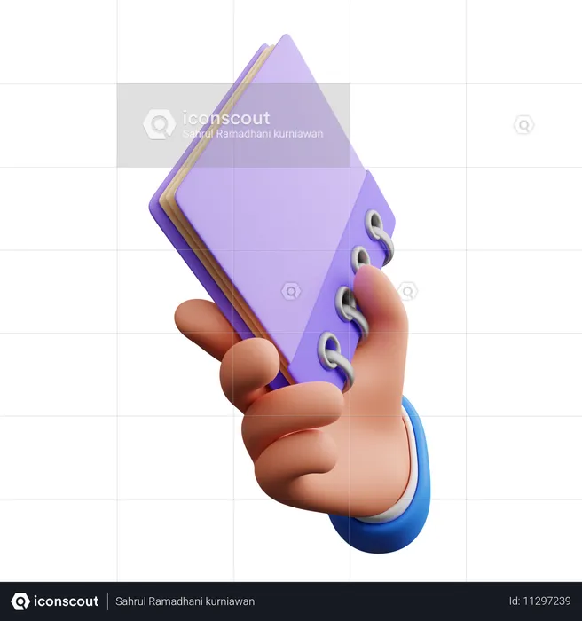 Hand holding Book  3D Icon