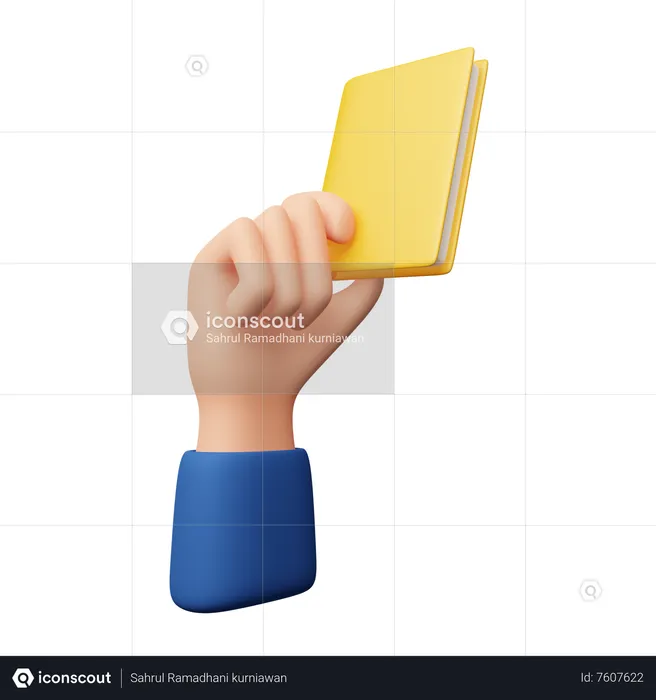 Hand Holding Book  3D Icon