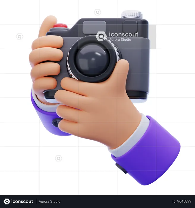 Hand Holding Camera Emoji 3D Icon