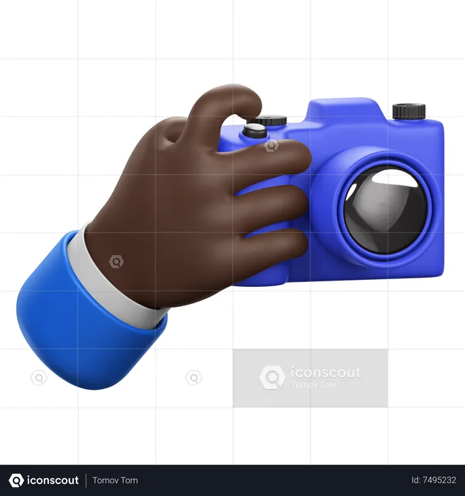 Hand Holding Camera  3D Icon