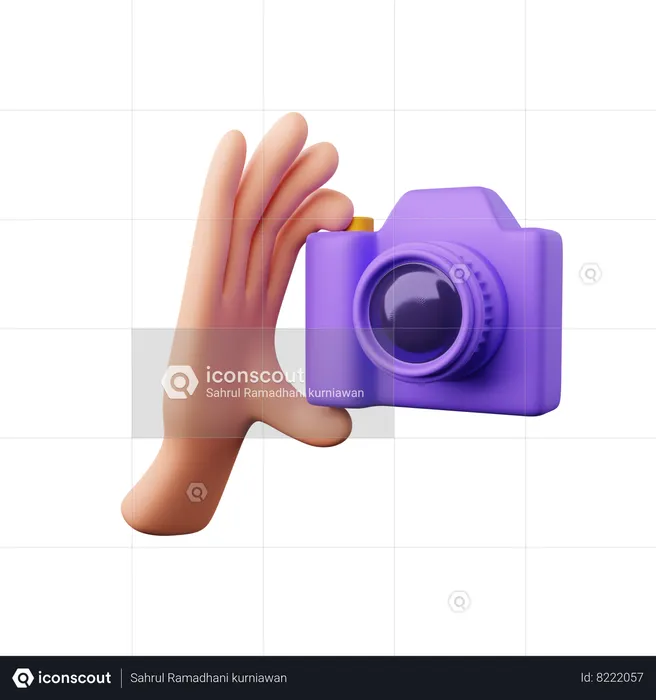 Hand Holding Camera  3D Icon