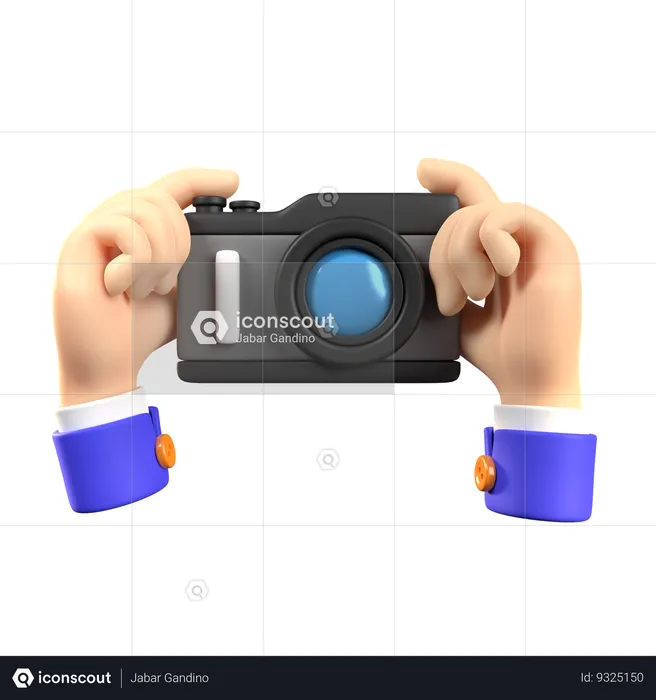 Hand Holding Camera  3D Icon