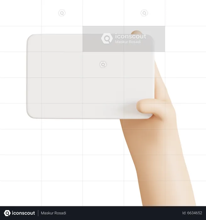 Hand Holding Card  3D Icon