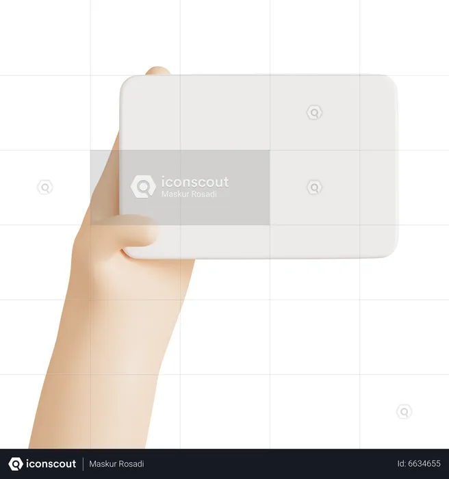 Hand Holding Card  3D Icon