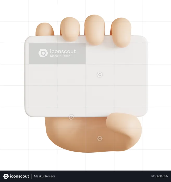 Hand Holding Card  3D Icon