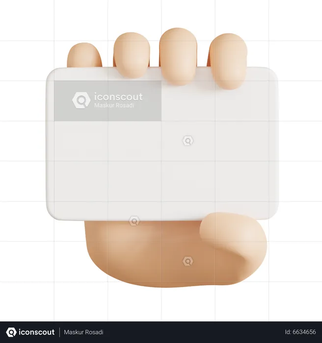 カードを持つ手  3D Icon