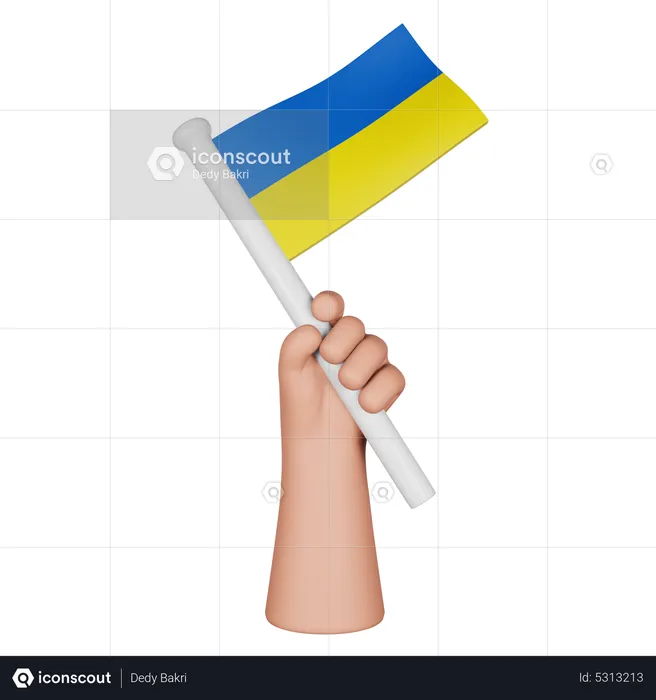 Hand Holding Flag Of Turkey Flag 3D Icon