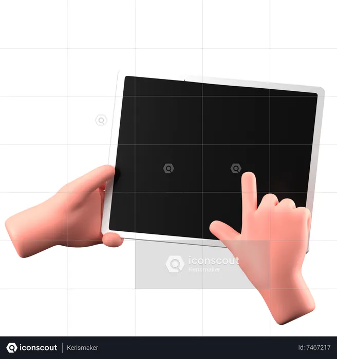 Hand Holding Ipad  3D Icon