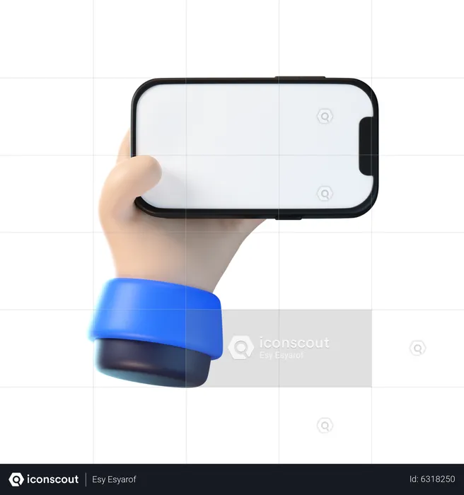 Hand Holding Iphone  3D Icon