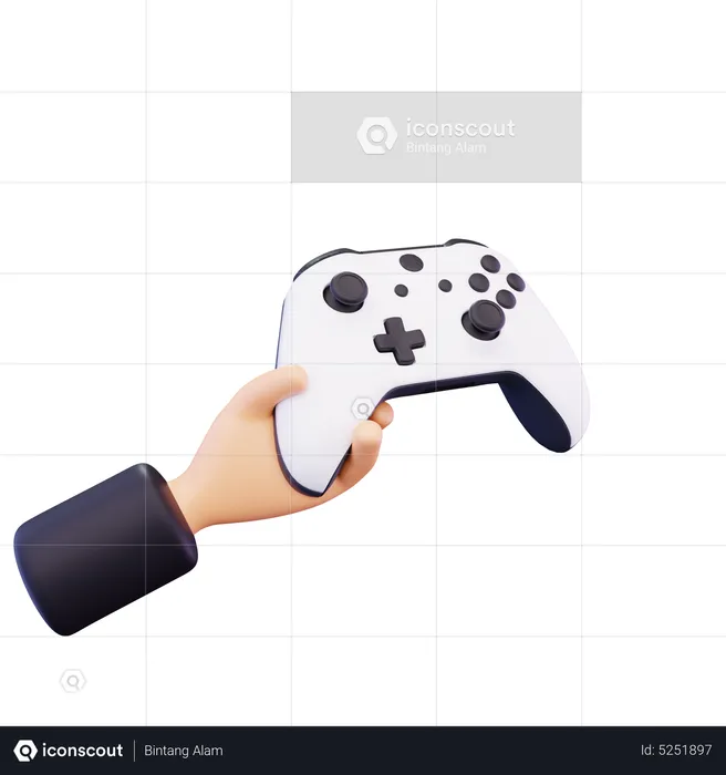 Hand Holding Joystick  3D Icon