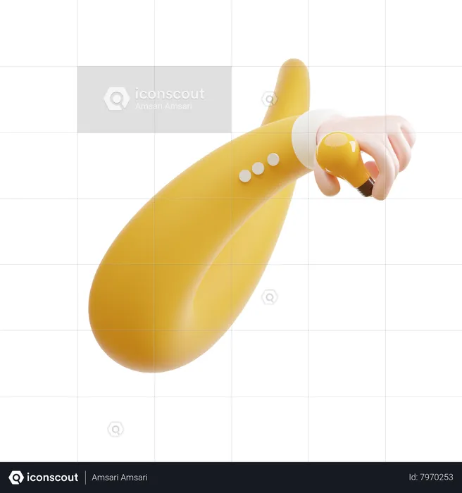 Holding Light Bulb Emoji 3D Icon